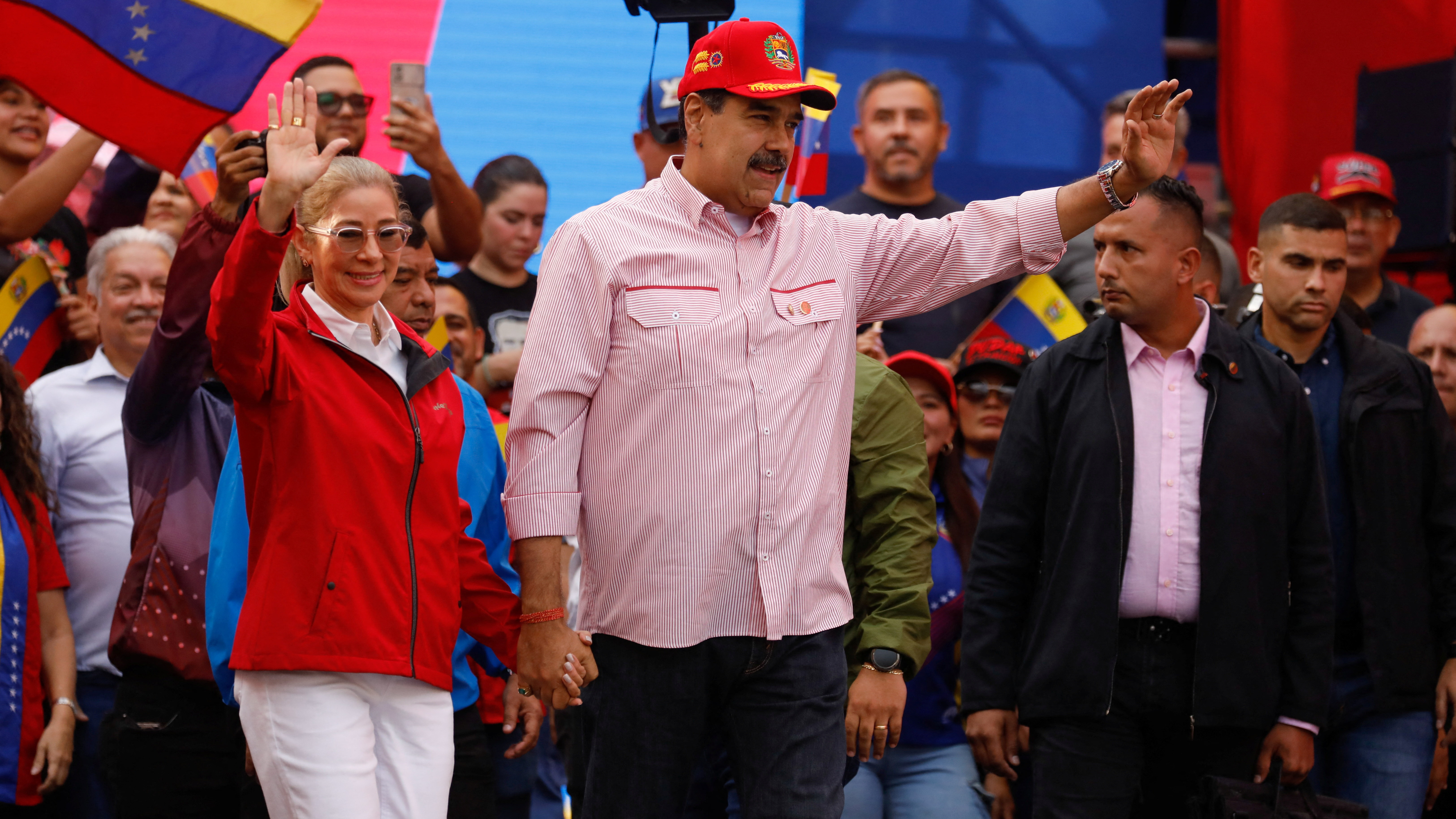 Nicolás Maduro e a súa muller Cilia Flores. REUTERS. Leonardo Fernandez Viloria
