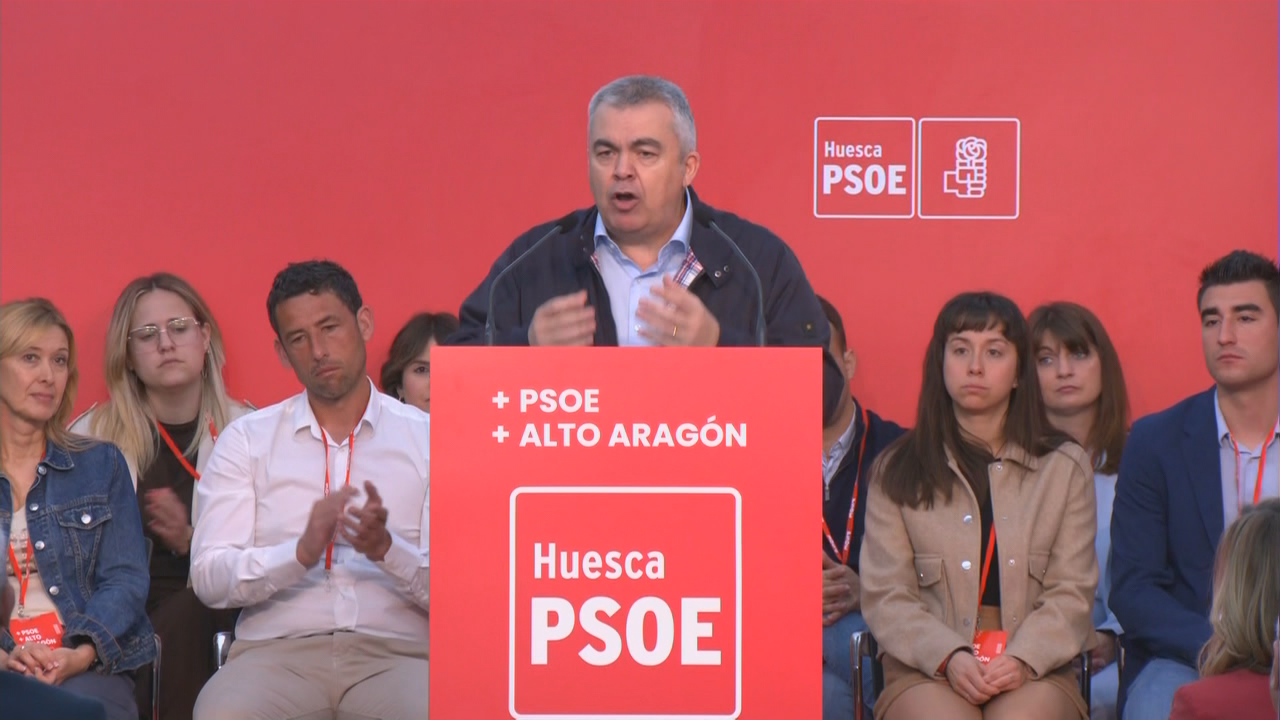 Santos Cerdán nun mitin do PSOE. Arquivo