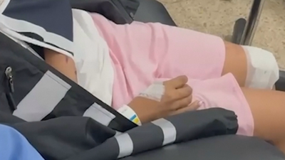 Un dos feridos no hospital. REUTERS