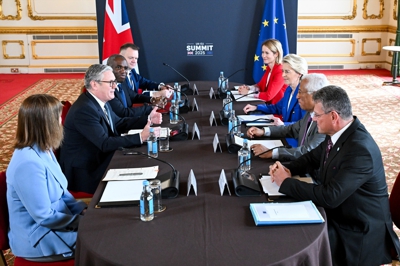 Imaxe do primeiro ministro británico reunido cos dirixentes comuitarios na cumbre UE-Reino Unido en maio ( Arquivo/EuropaPress-Sierakowski Frederic