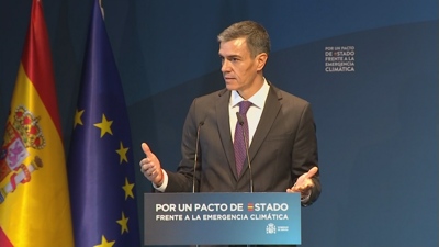 O Presidente do Goberno, Pedro Sánchez, na presentación da proposta de Pacto de Estado fronte á Emerxencia Climática