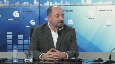 Xosé Merelles durante a entrevista