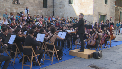 A Orquestra Terra Nova nunha actuación en Santiago de Compostela
