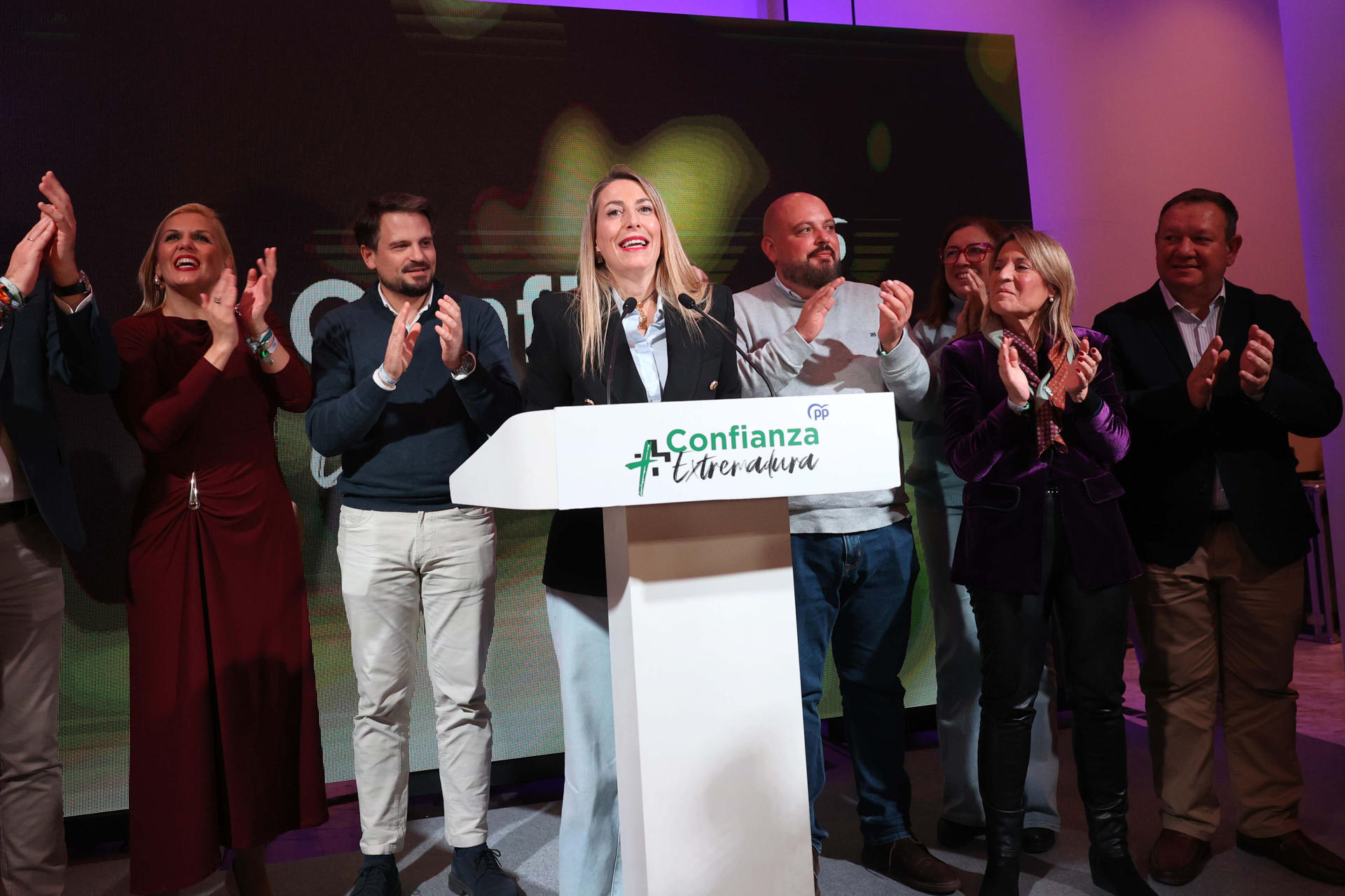 O PP culpa a Vox de impedir que a gañadora das eleccións, cun 43,1% dos votos, goberne Estremadura (EFE/ Jero Morales)