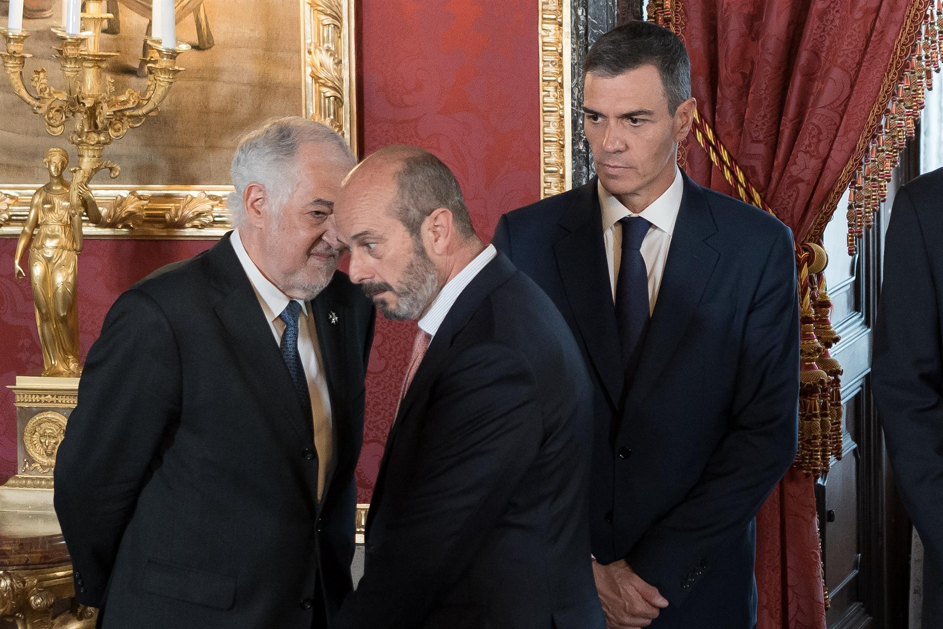 Os presidentes do Constitucional, Senado e Goberno. Europa Press