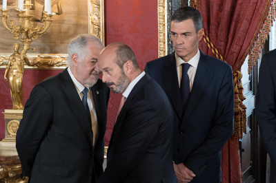 Os presidentes do Constitucional, Senado e Goberno. Europa Press