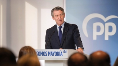 Feijóo na reunión da xunta directiva do PP a pasada semana. EFE/PP/Tarek