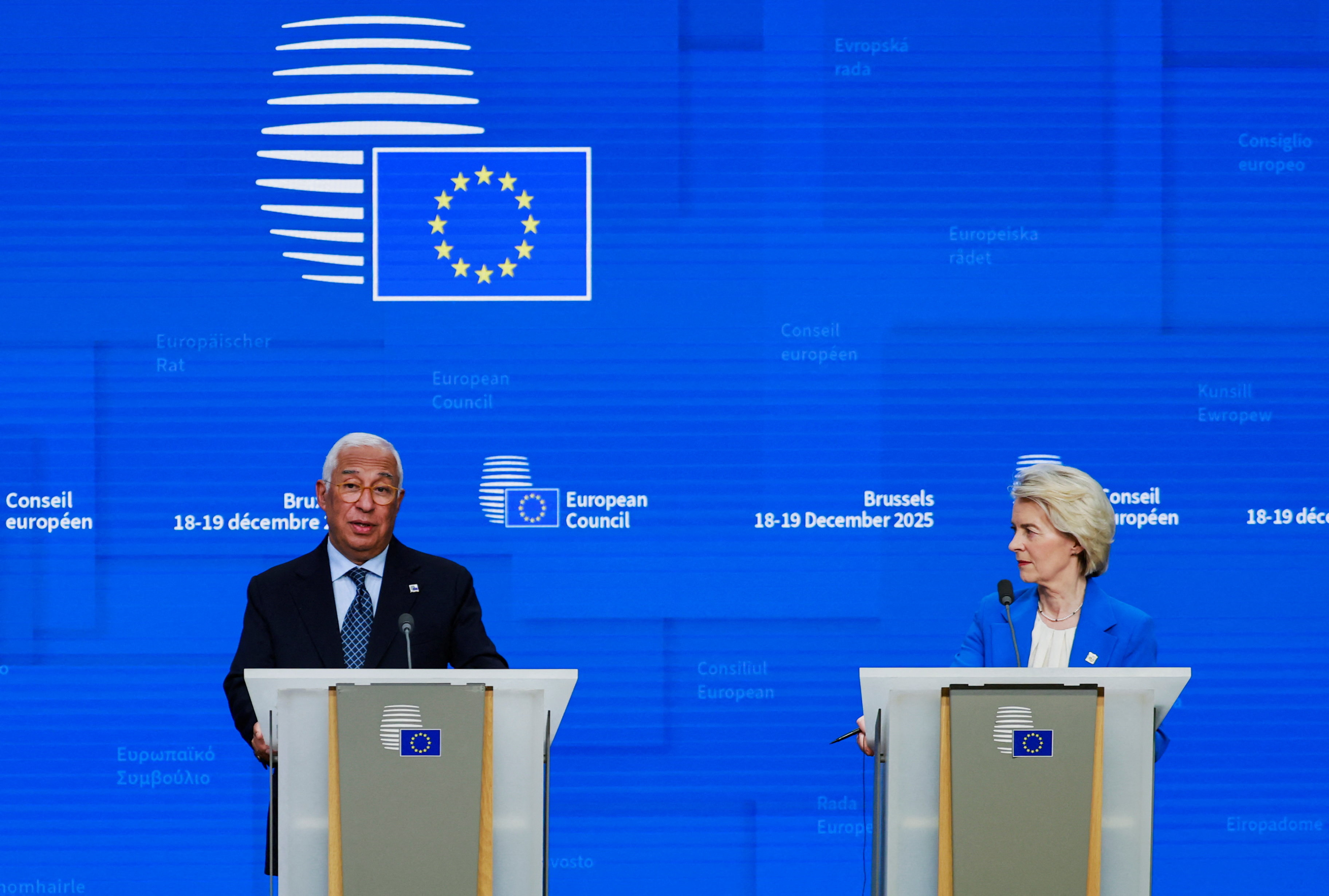 Os presidentes do Consello e da Comisión no último Consello Europeo. Reuters.