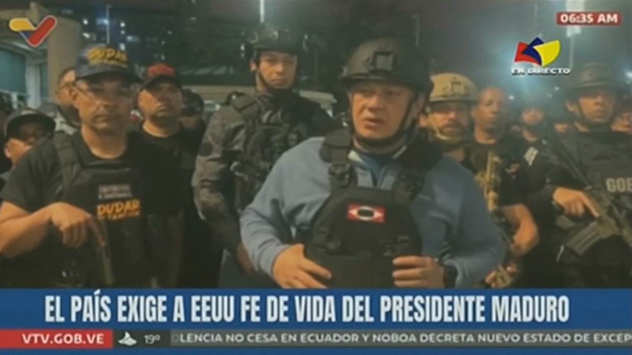 Cabello na súa aparición na VTV. REUTERS