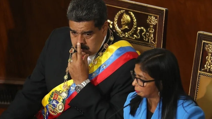 Delcy Rodríguez e Nicolas Maduro nunha imaxe de arquivo