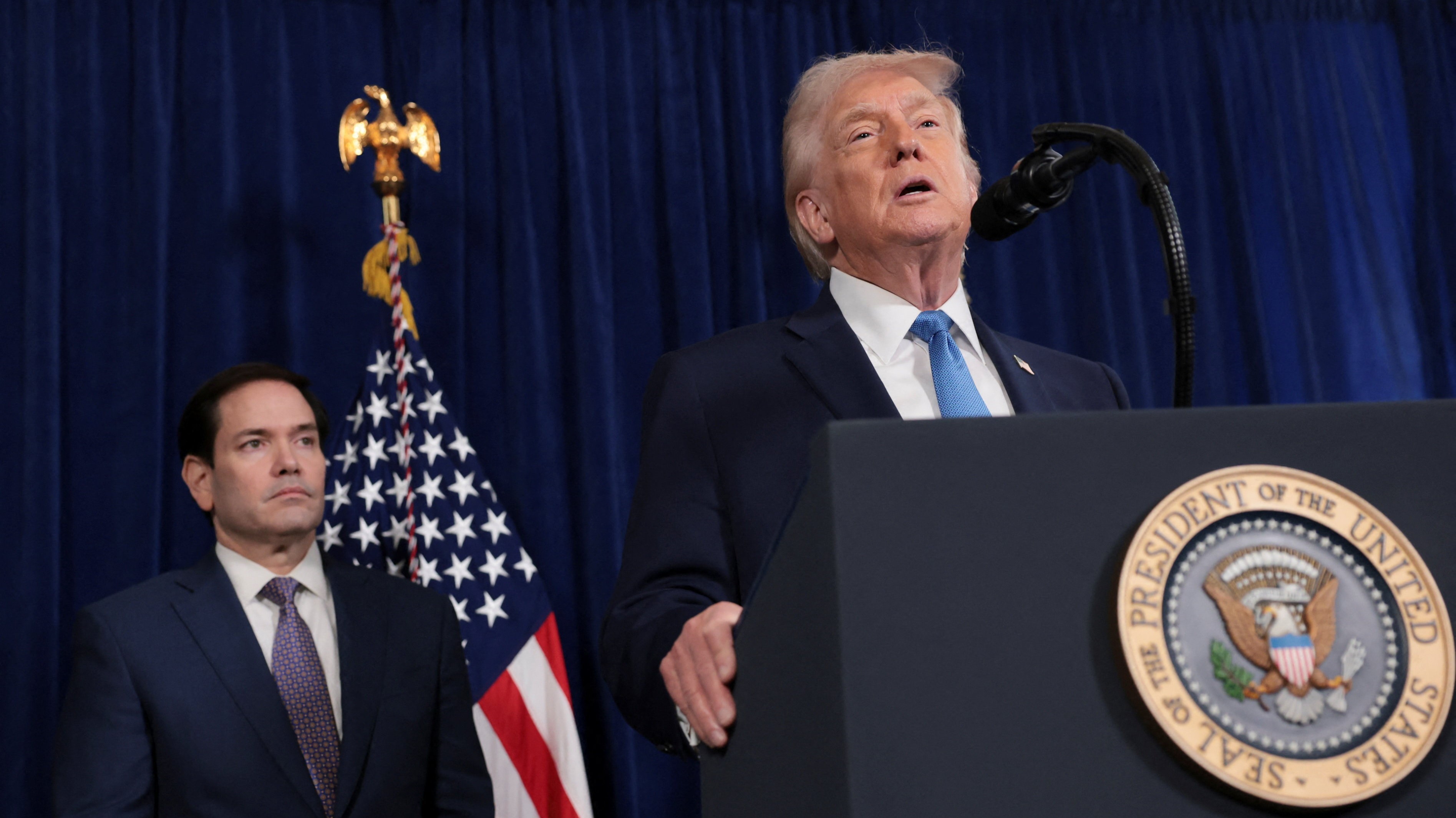 Trump na conferencia de prensa este sábado. REUTERS/Jonathan Ernst