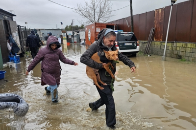 Ata 200 litros caíron en 12 horas nalgunhas zonas de Cadiz. Foto: EFE/ A. Carrasco Ragel