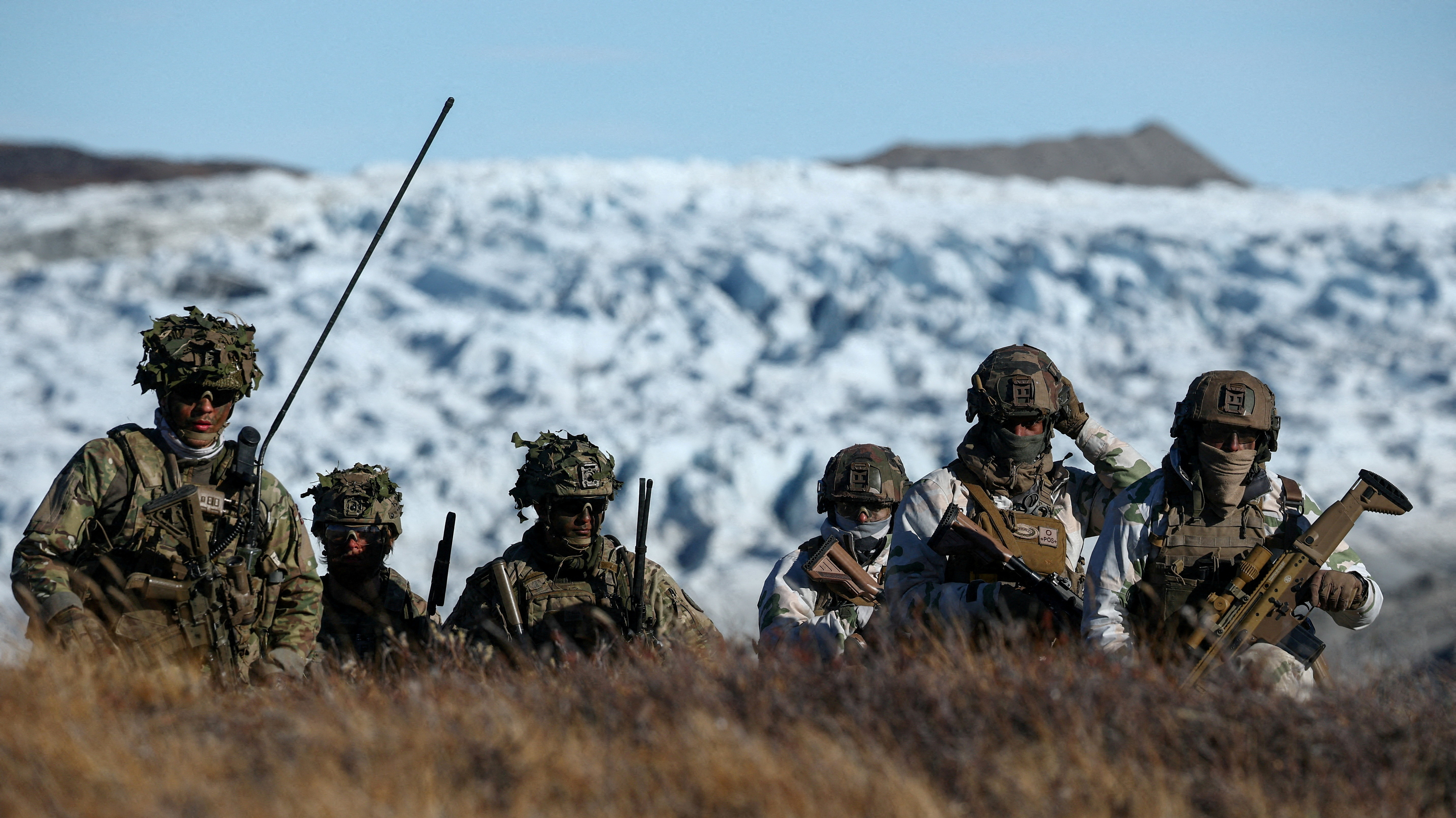 Soldados fan exercicios militares en Groenlandia en setembro do pasado ano. REUTERS/Guglielmo Mangiapane
