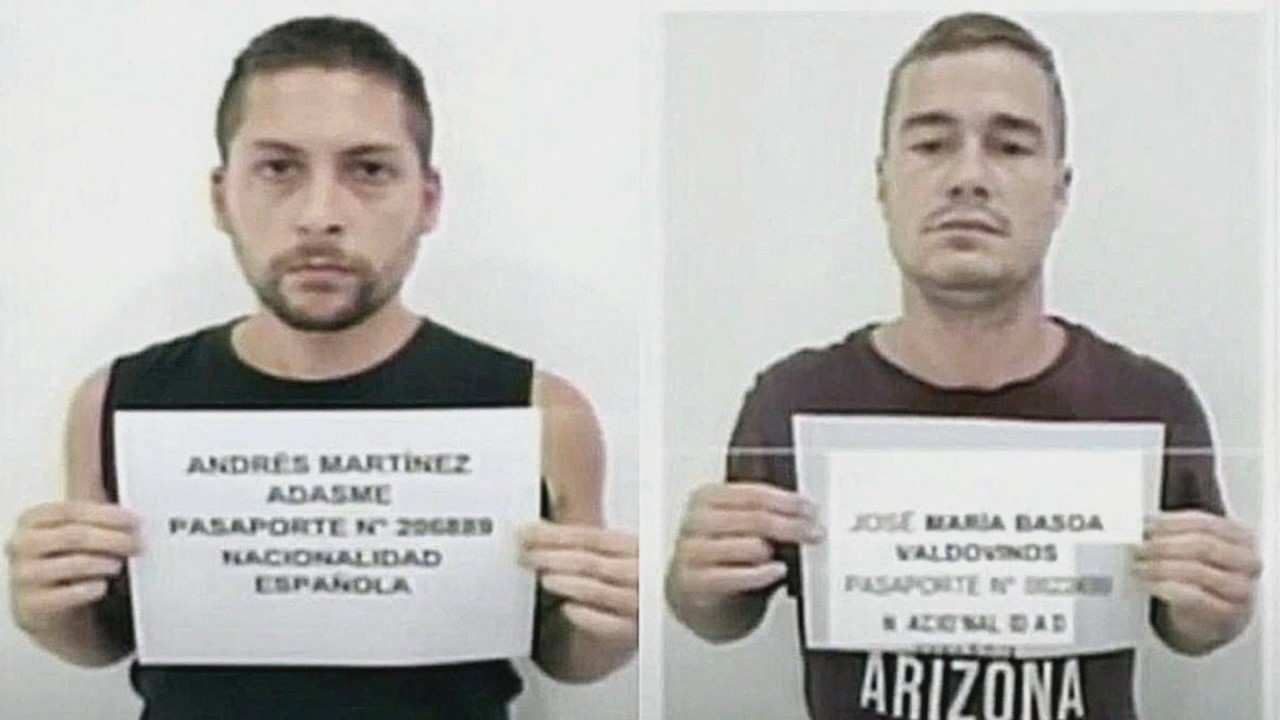 José María Basoa (esquerda) e Andrés Martínez Adasme (dereita) son dous dos liberados