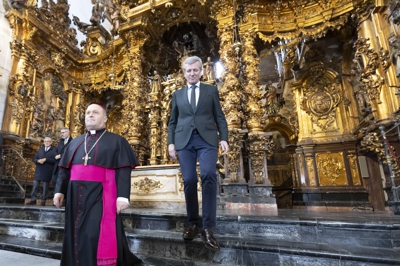 O presidente da Xunta participou na inauguración do Museo Diocesano. EFE/Lavandeira jr