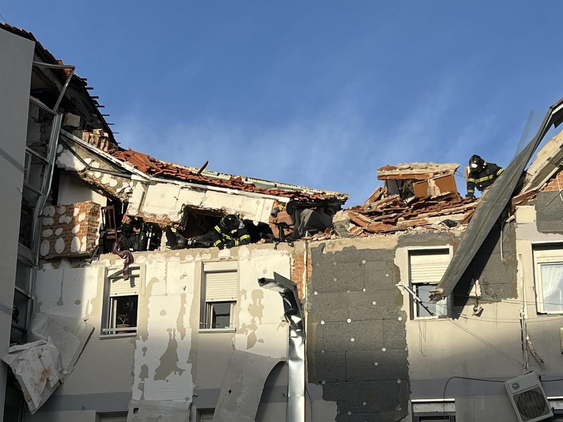 Estado en que quedou a vivenda. Europa Press