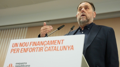 Oriol Junqueras, na reunión extraordinaria do consello nacional de ERC. EFE/ Enric Fontcuberta