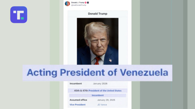 Imaxe manipulada de Trump publicada na rede social Truth