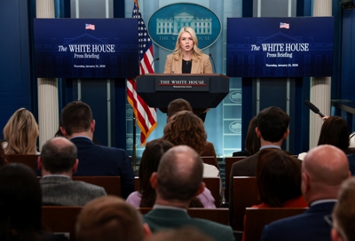 Karoline Leavitt, secretaria de prensa da Casa Branca. Reuters