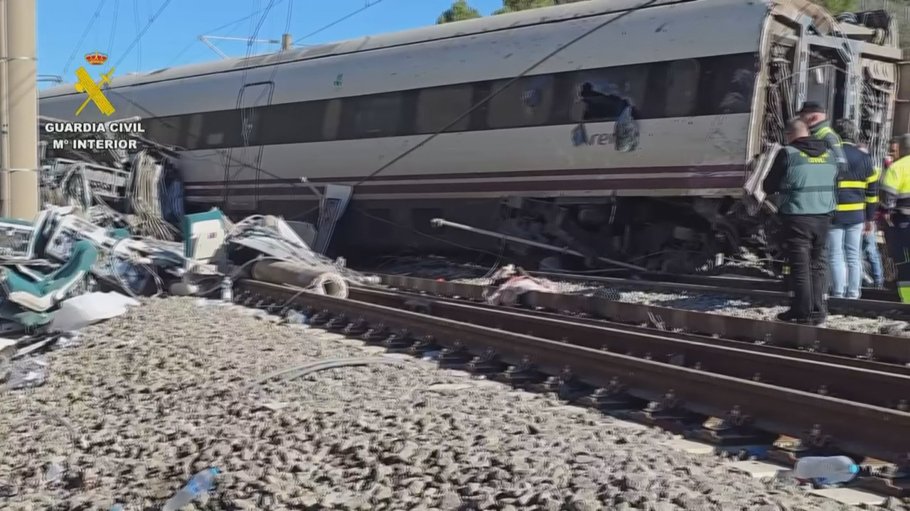 Tren descarrilado en Adamuz