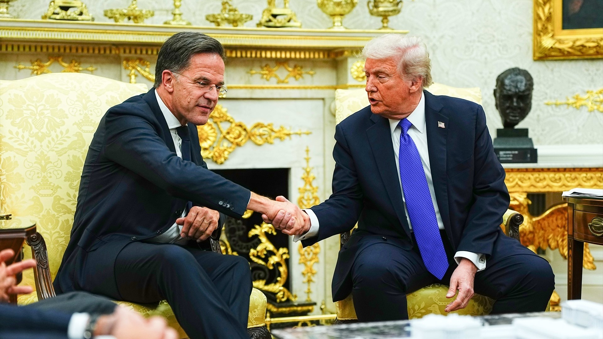 Imaxe de Trump e Rutte na Casa Branca (Europa Press/Aaron Schwartz)