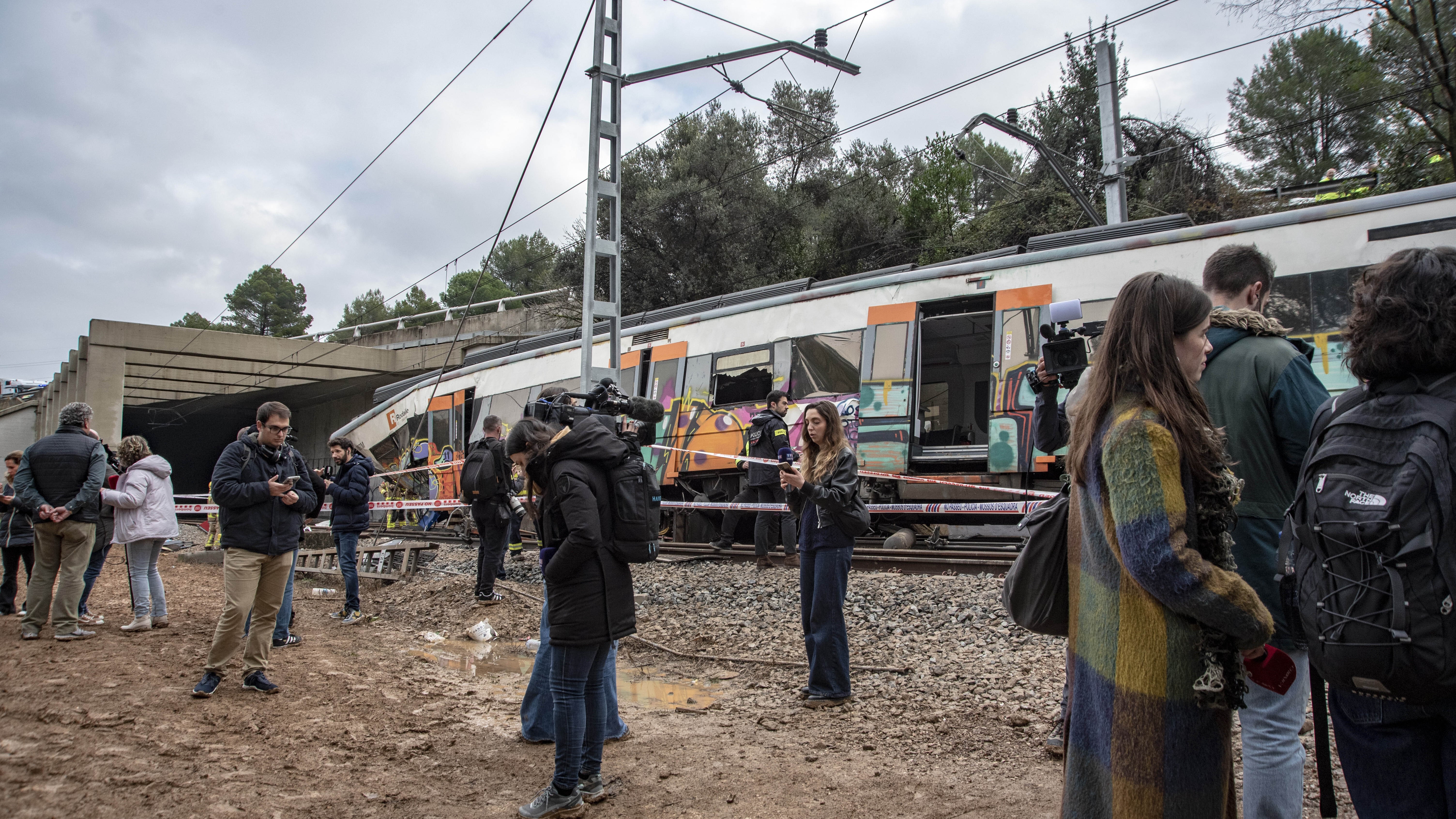 Imaxe do sinistro ferroviario de Gelida (David Oller/Europa Press)