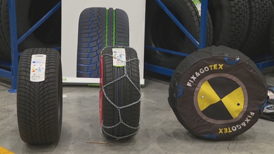 Pneumáticos de inverno e cadeas convencionais e de tea