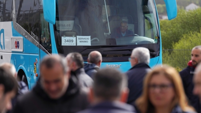Estación de autobuses de Santiago durante unha das xornadas de folga (Europa Press/Álvaro Ballesteros)