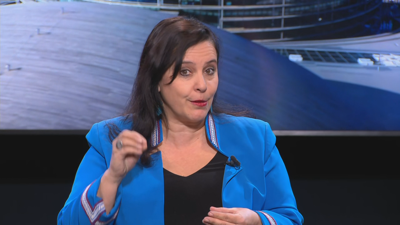 A eurodeputada do BNG, Ana Miranda, este venres nunha entrevista no 'Bos días' da TVG