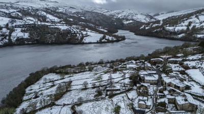 Vista aérea de Chandrexa de Queixa este mércores. EFE/ Brais Lorenzo