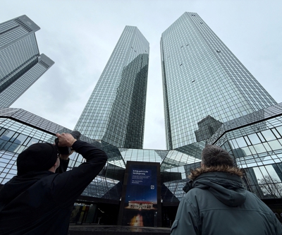 As oficinas de Frankfurt son unhas das que rexistraron. Reuters.