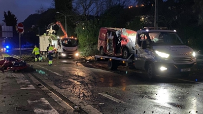 Derrumbamento dunha árbore nun vehículo (RTP)