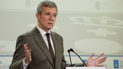 Alfonso Rueda durante a conferencia posterior á reunión do Consello da Xunta (EFE/Lavandeira jr)