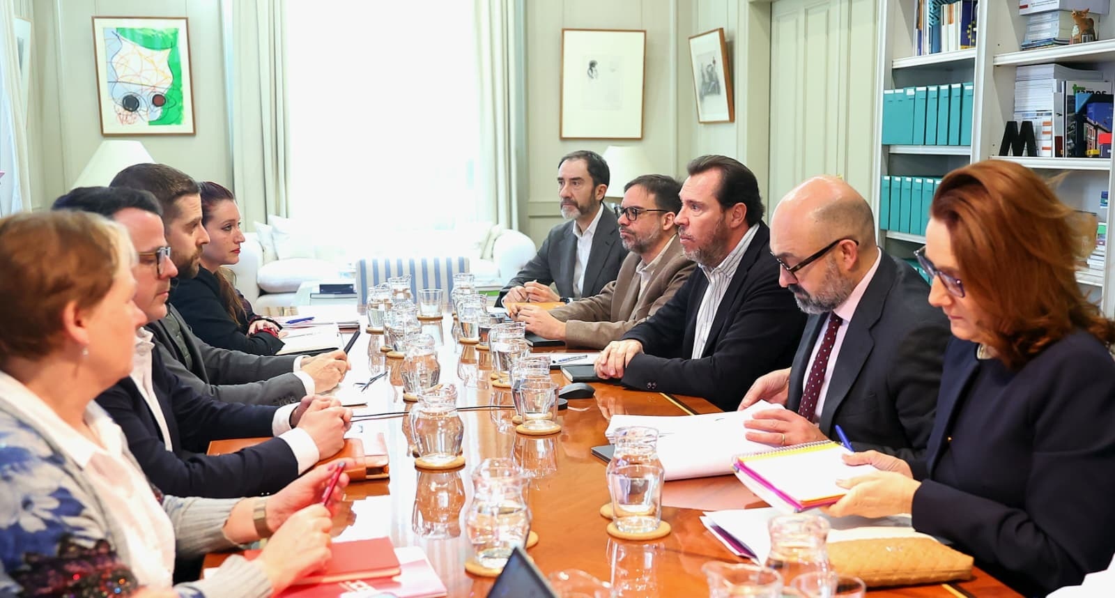 Imaxe da segunda reunión entre o Ministerio de Transportes e os sindicatos (REMITIDA/HANDOUT por MINISTERIO DE TRANSPORTES)