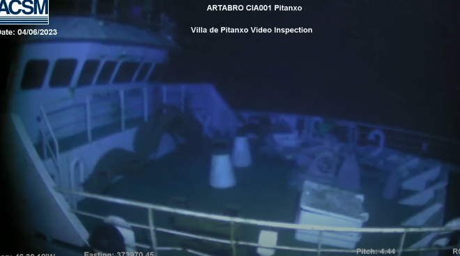 Restos do Villa de Pintanxo no fondo do mar