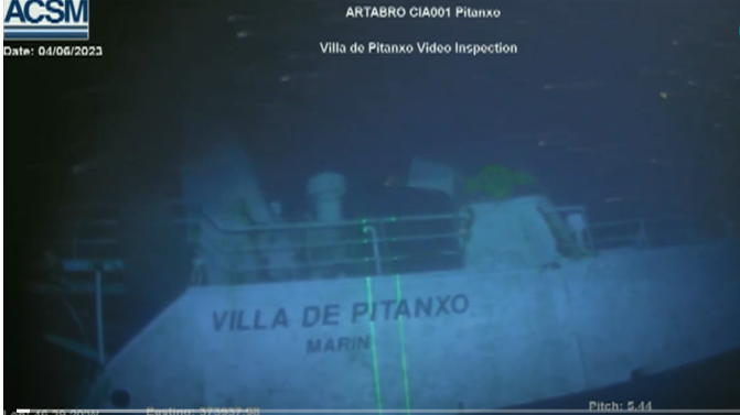 O Villa de Pitanxo no fondo do mar