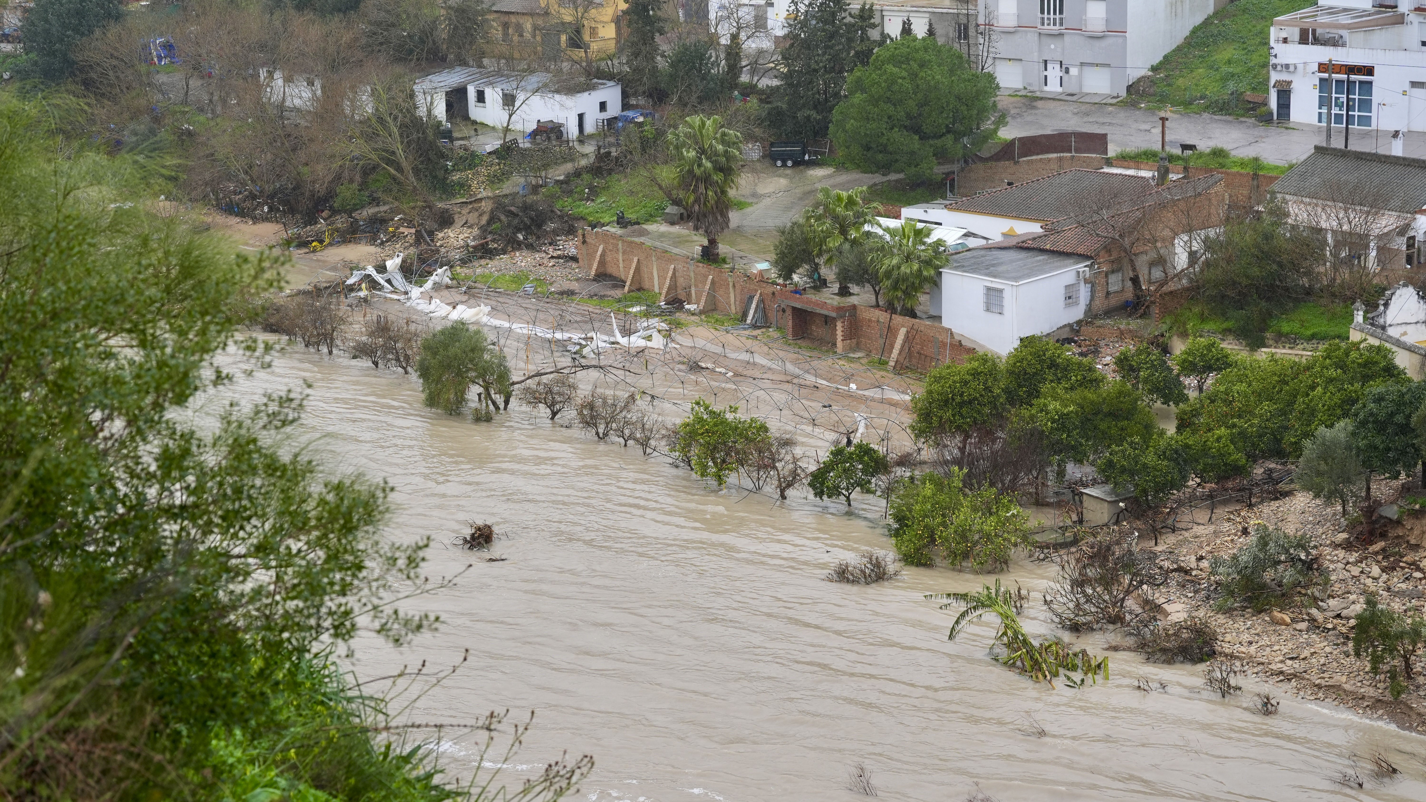 O Guadalete oa seu paso por Arcos de la Frontera (Cádiz). EFE/Roman Ríos
