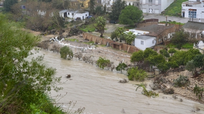 O Guadalete oa seu paso por Arcos de la Frontera (Cádiz). EFE/Roman Ríos