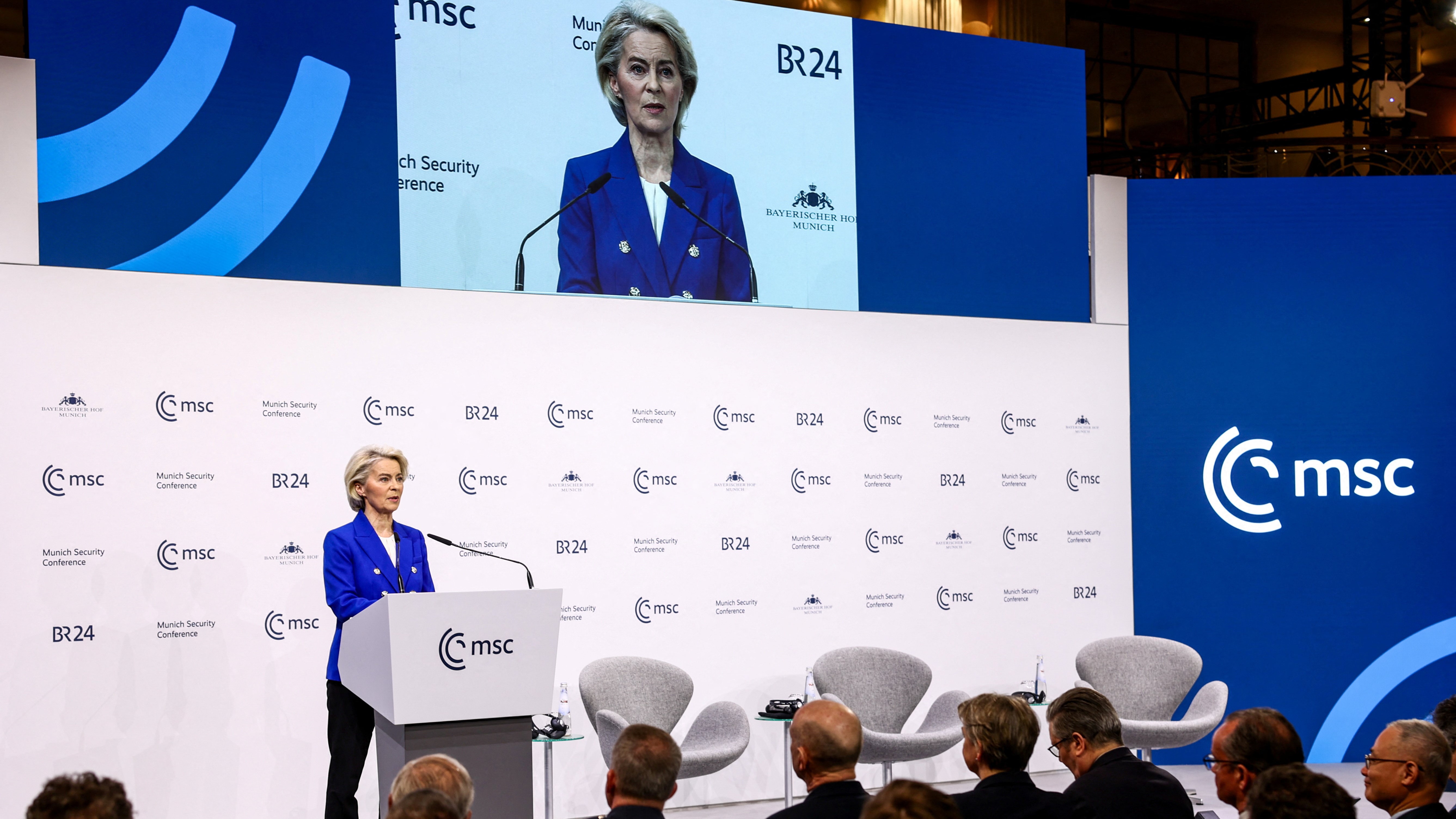 Von der Leyen durante a súa intervención. REUTERS/Liesa Johannssen