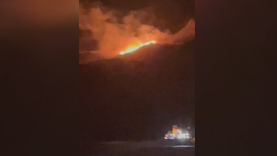 Imaxe do incendio forestal de Cartaxena