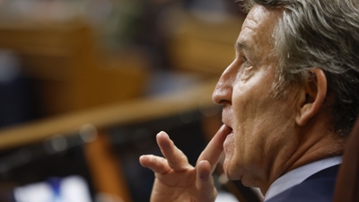 O líder do PP no pleno do Congreso este mércores. EFE/Mariscal