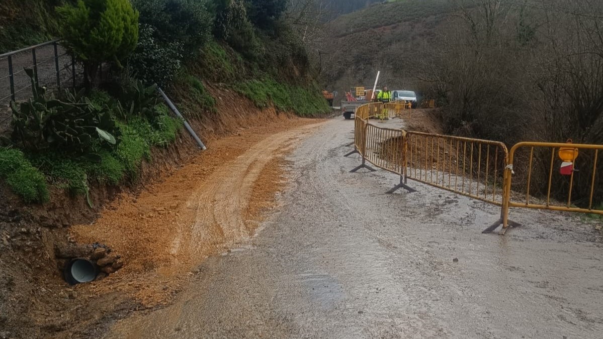 Imaxe do treito reaberto en Cervantes (Deputación de Lugo)