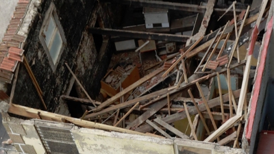 Edificio onde se produciu o derrube. Javier Vázquez/Europa Press (Arquivo)