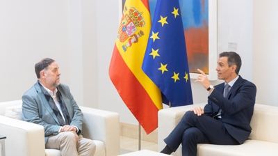 Junqueras e Sánchez nunha imaxe de arquivo. EUROPA PRESS/Eduardo Parra