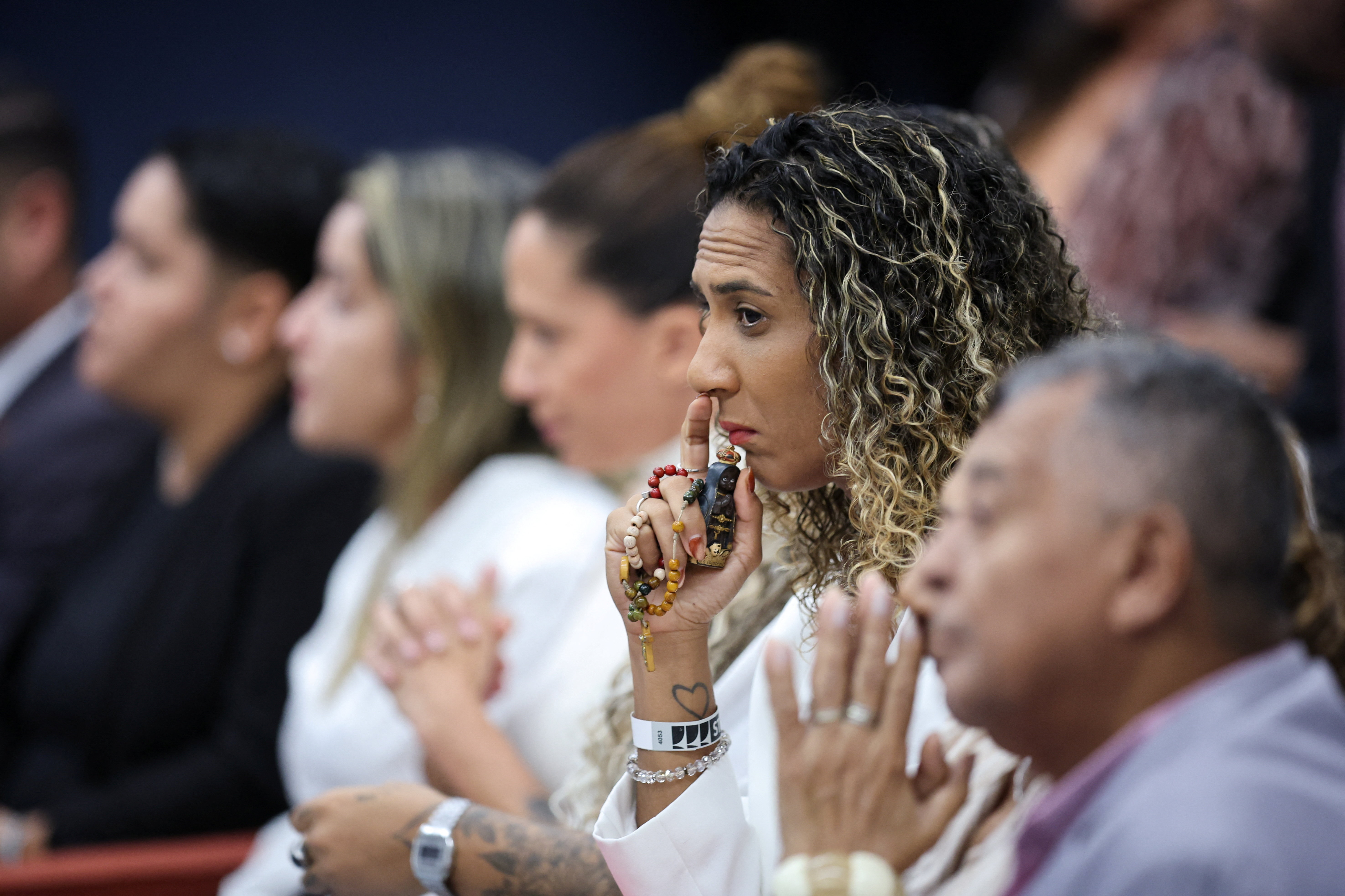 Anielle Franco, irmá da activista asasinada, no xuízo na Corte Suprema. REUTERS/Mateus Bonomi