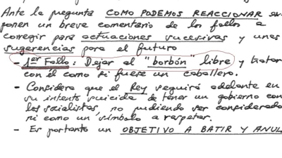 Un documento tras o 23F di que o erro foi 