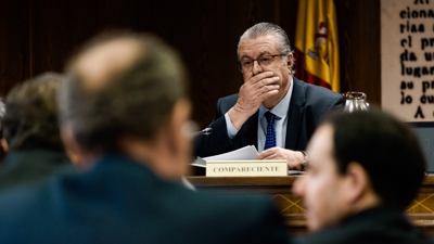 Julio Miguel Martínez Sola, presidente de Plus Ultra, durante a súa comparecencia na comisión de investigación do Senado (Europa Press/Carlos Luján)