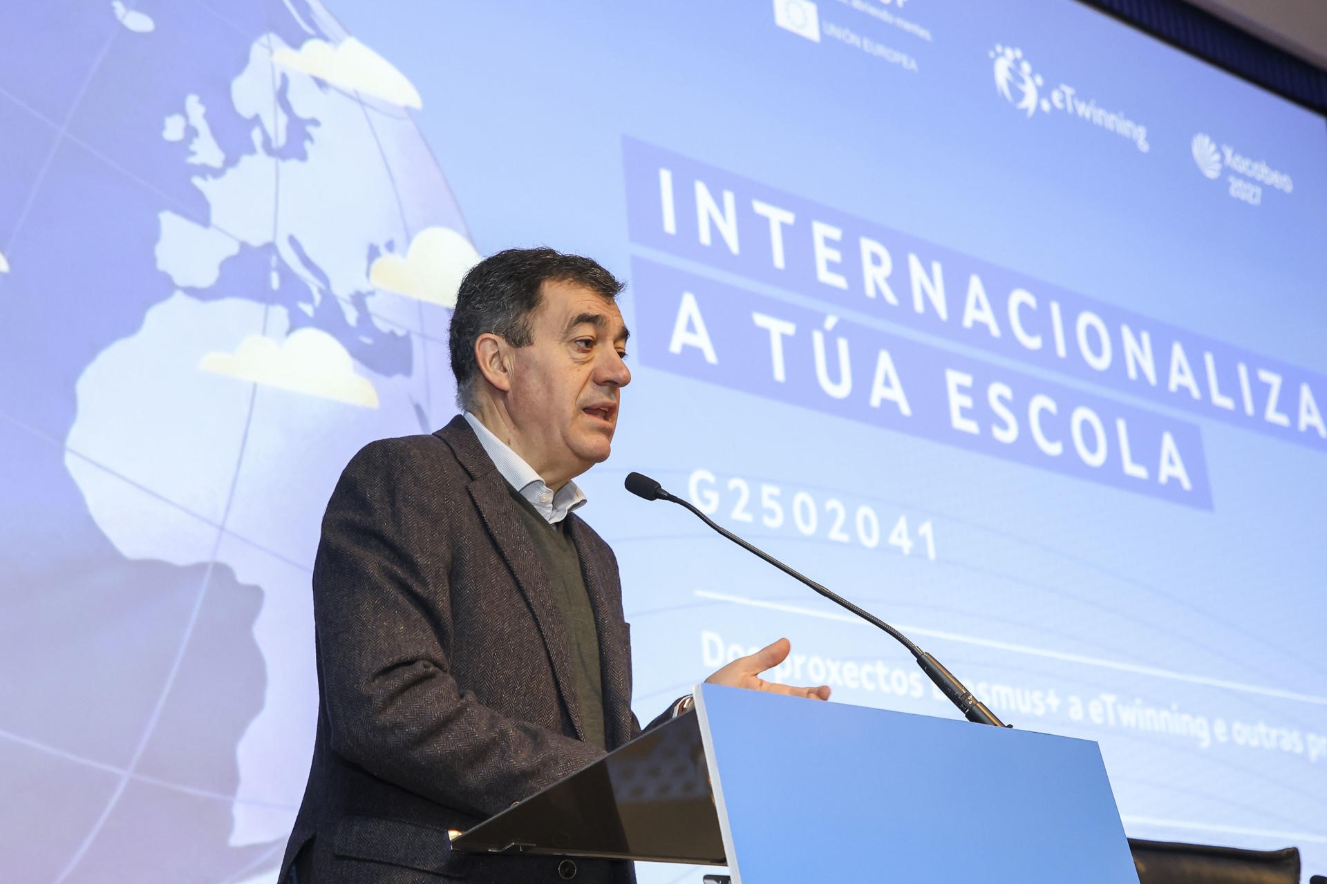 O conselleiro de Educación nun acto este sábado en Santiago. Foto: EFE/Xoan Rey.