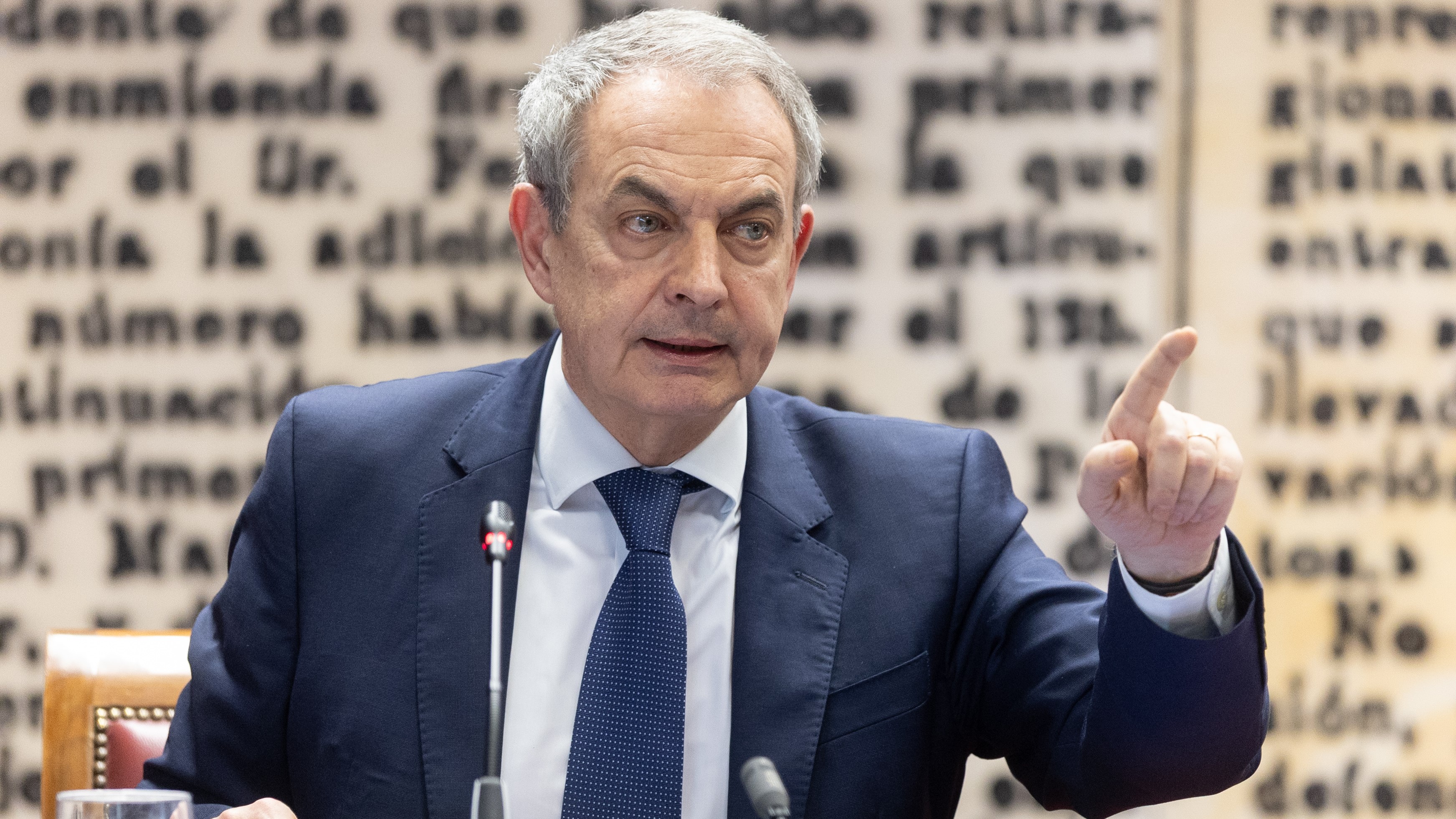 O expresidente do Goberno José Luis Rodríguez Zapatero durante a súa comparecencia ante a Comisión de Investigación sobre o caso Koldo no Senado (Europa Press/Eduardo Parra)
