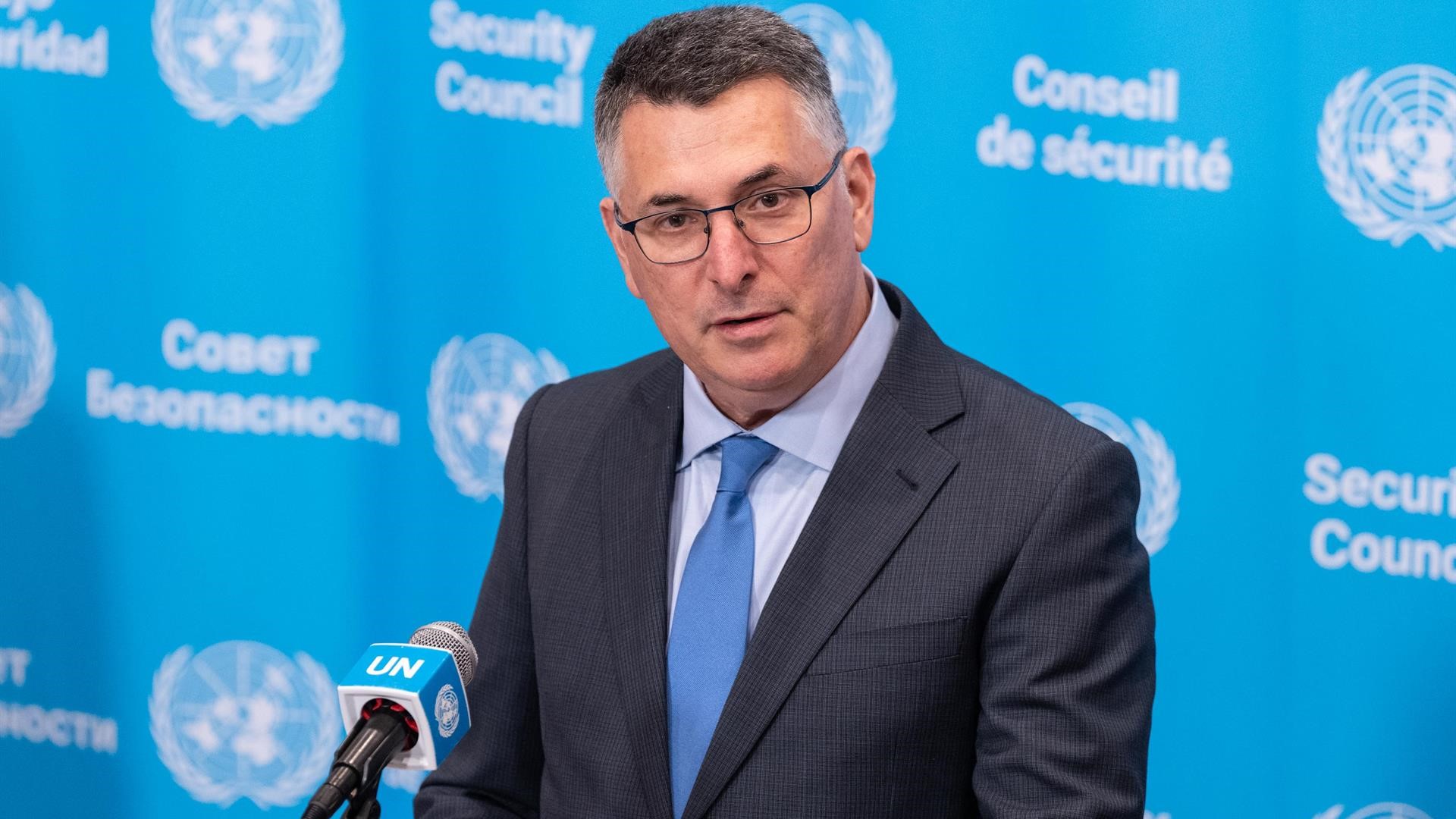 O ministro de Asuntos Exteriores de Israel, Gideon Sa'ar, durante o Consello de Seguridade da ONU, en Nova York. - Lev Radin/ZUMA Press Wire/dpa